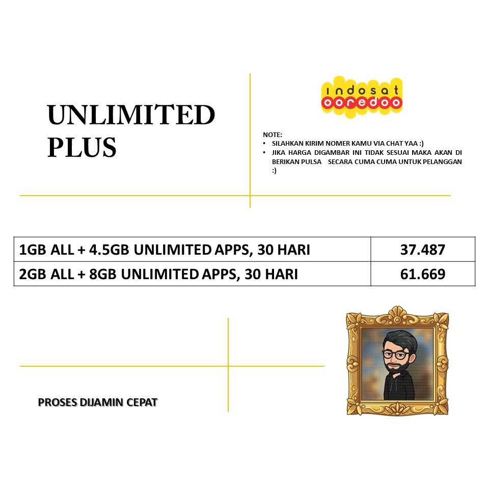 INDOSAT UNLIMITED PLUS - PAKET KUOTA INDOSAT