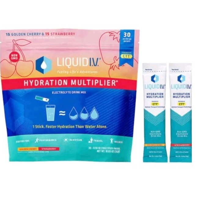 

Liquid IV I.V. Hydration Multiplier Electrolyte Powder Drink Mix