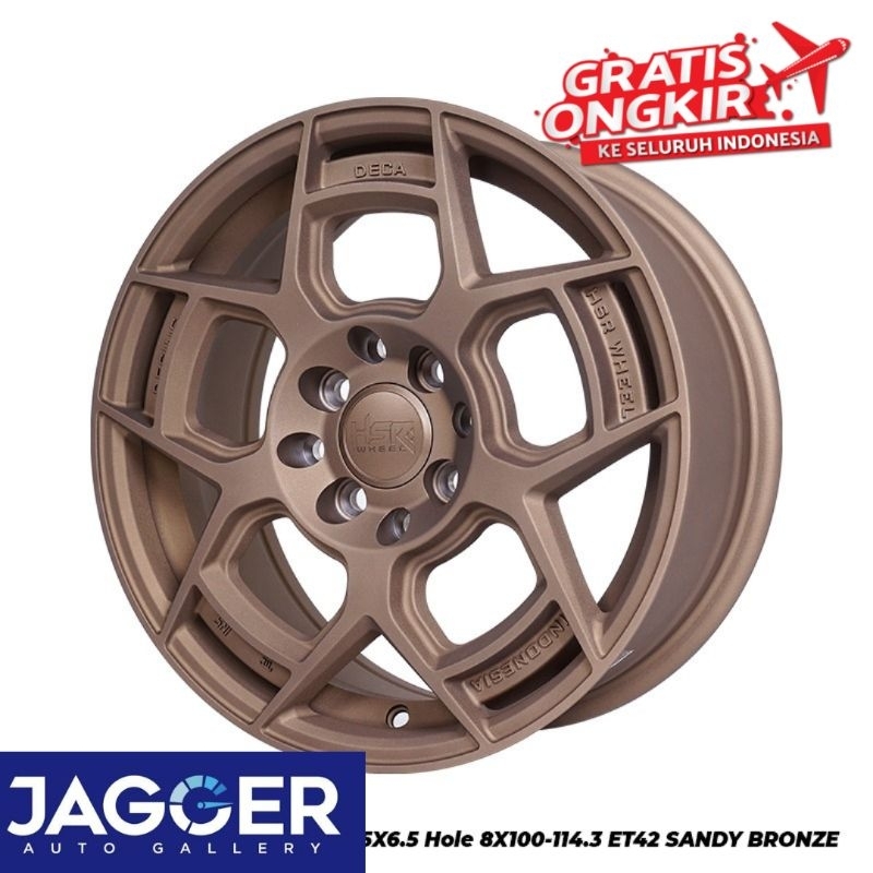 Velg mobil hsr terbaru desing deca ring 15 warna putih bronze grey