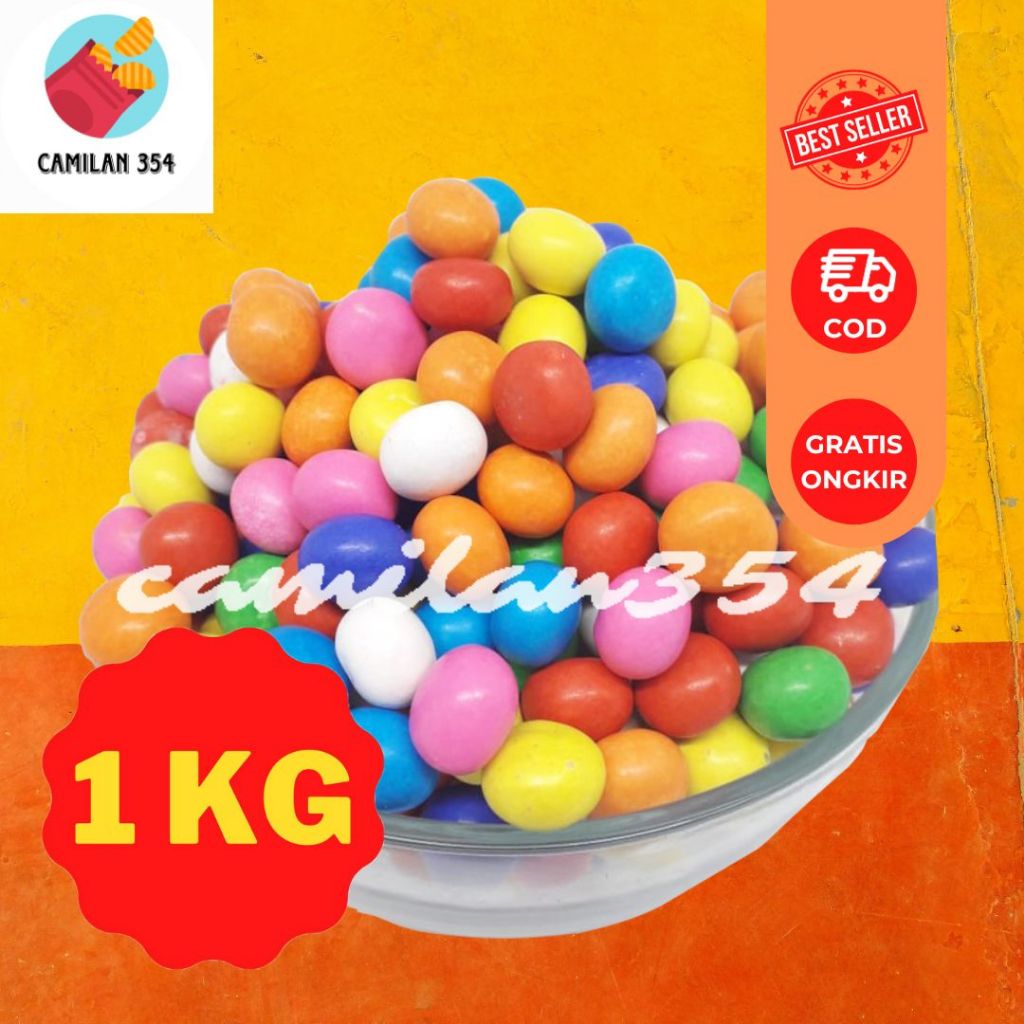 

[KILOAN] Biskuit Bola Warna Warni - 1000gr / Crispy Wafer Ball Manis