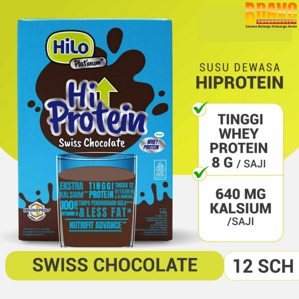 

Bravo Bojonegoro - HiLo Platinum Swiss Chocolate 420GR - Susu Tinggi Kalsium