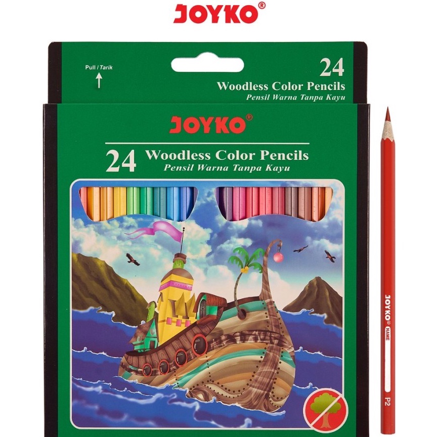 

Buru4n Beli JOYKO CP14 24 woodles color pencils pensil warna 24 Pensil Panjang 88
