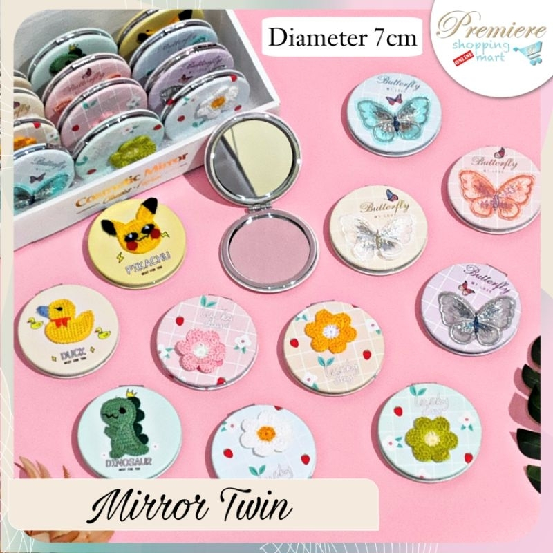 PSM - Cermin Make Up / Kaca Lipat Kecil Mini Motif Lucu