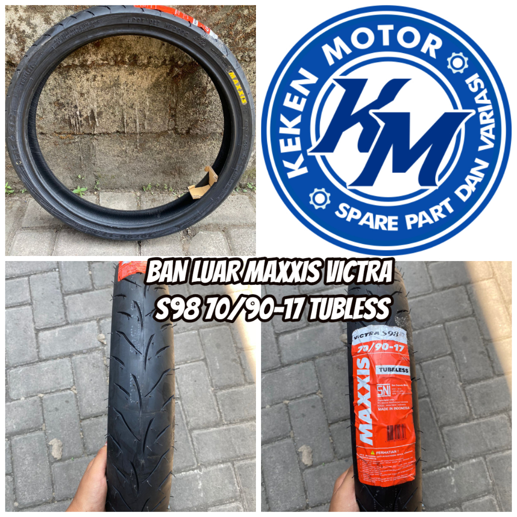 BAN LUAR MAXXIS 70/90-17 TUBLESS MOTOR BEBEK RING 17 || BAN LUAR BEBEK MAXXIS 70/90-17 TUBELESS VICT