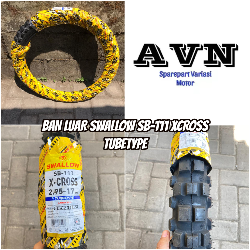 BAN LUAR SWALLOW XCROSS 250-17 // 275-17 TUBETYPE || BAN LUAR MOTORCROSS TRAIL SWALLOW 250-17 // 275