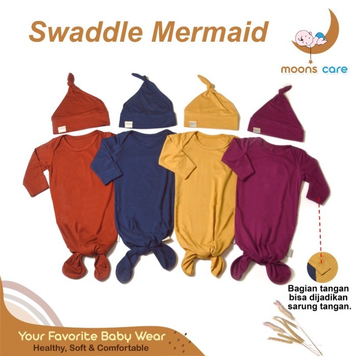 Mermaid Swaddle bedong instan bedong sleepsuit swaddle baby Swaddle Gown Bodysuit lengan panjang mix