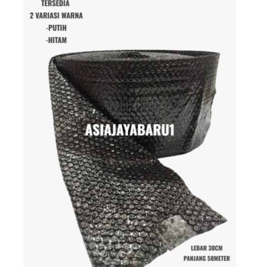 

BUBBLE WRAP/PLASTIK PACKAGING WARNA PUTIH DAN HITAM - Lebar 30cm Panjang 50 Meter