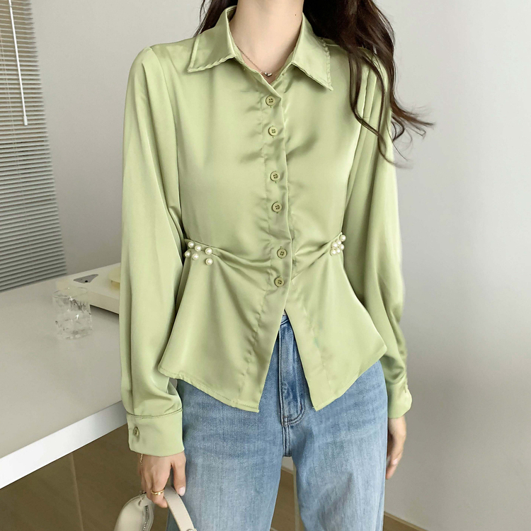 kemeja wanita kemeja cewek baju wanita kemeja putih premium MURAH kemeja korean style wanita J7H9 ke