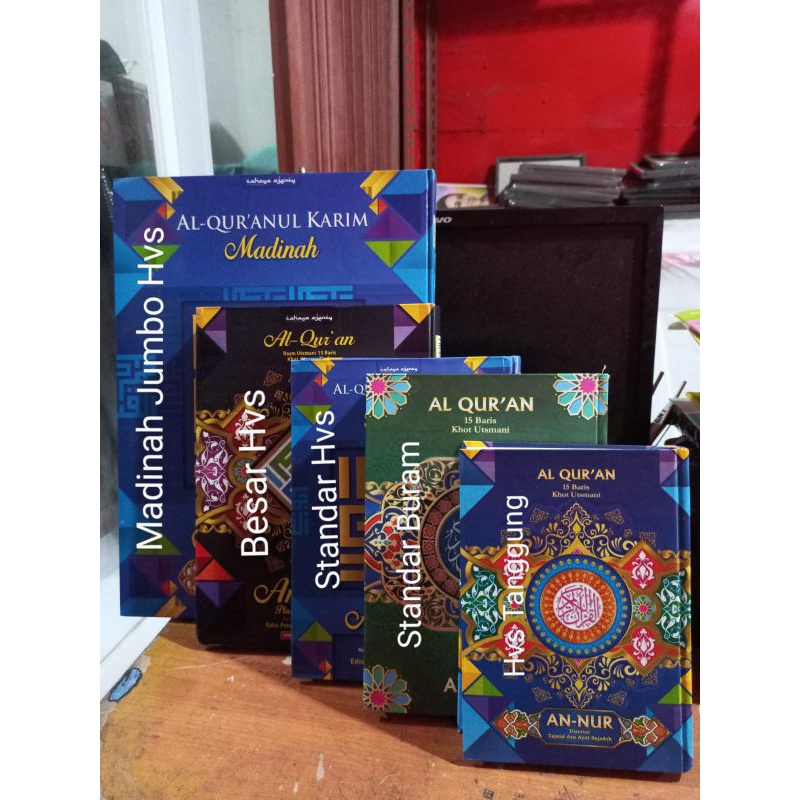 AL-Qur'an Utsmani 15 Baris Ukuran Madinah Jumbo, Besar, Standar & Tanggung