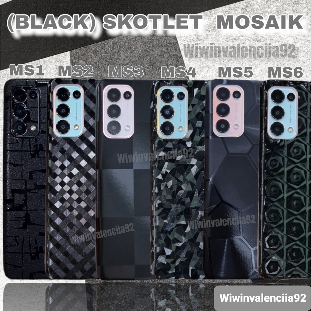 2024 Hydrogel Back Skin MOZAIK Full Hitam Van Gogh Xiaomi 13T Redmi 12 12C 10-2022 10A 10C 9 9A 9C 9
