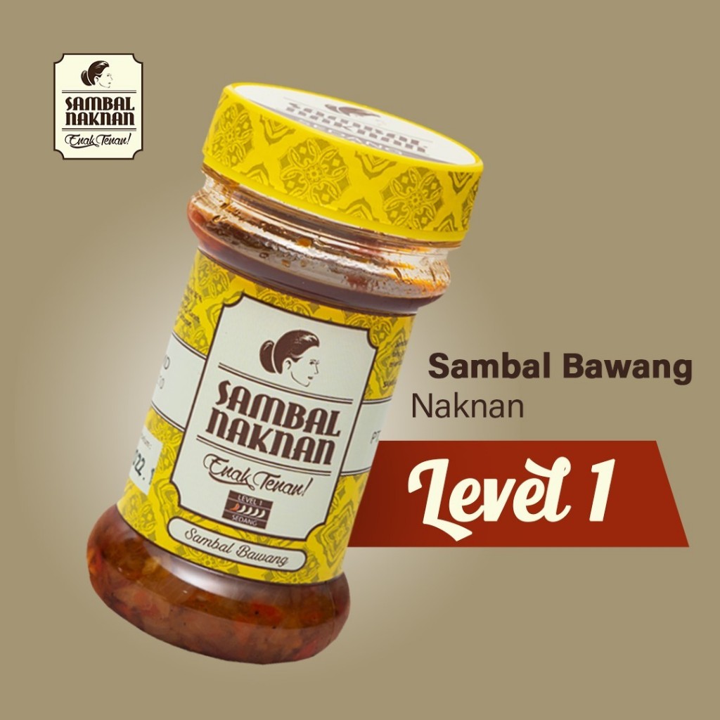 

✿ NL ✿ SAMBAL BAWANG NAKNAN LEVEL 1 (SEDANG) ✦ KEMASAN BOTOL 140GR ✦ ORIGINAL ENAK TENAN