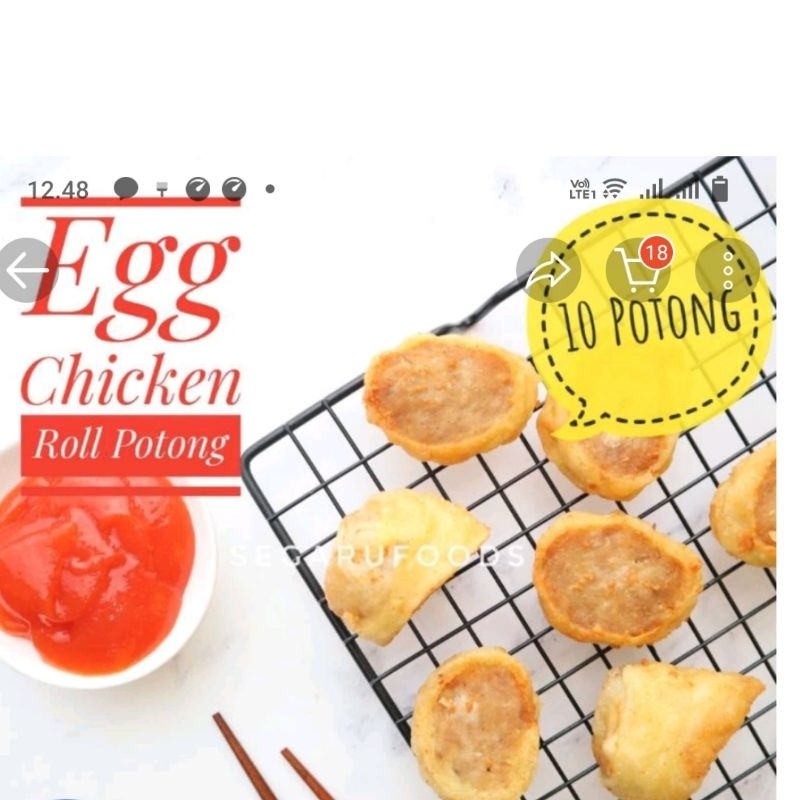

Egg Chicken Roll Frozen Food Bento Homemade Halal isi perpack 10 pcs