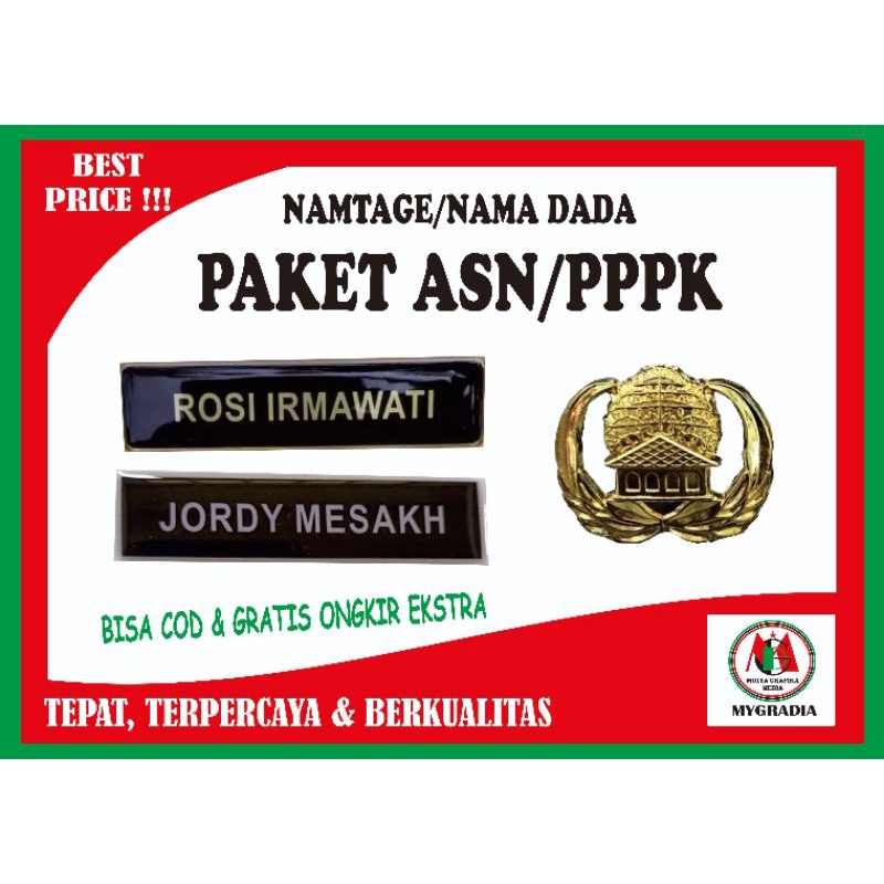 

Name tag/ Nama Dada Paket ASN / PPPK