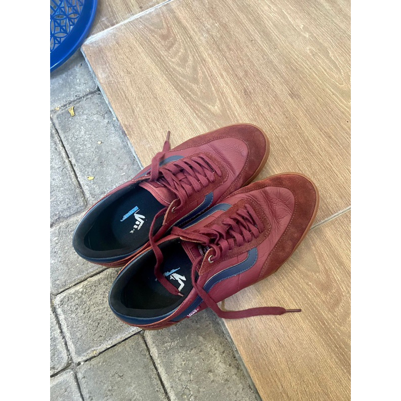 PRELOVED ORI Vans Old Skool Pro Skateboard Merah Maroon