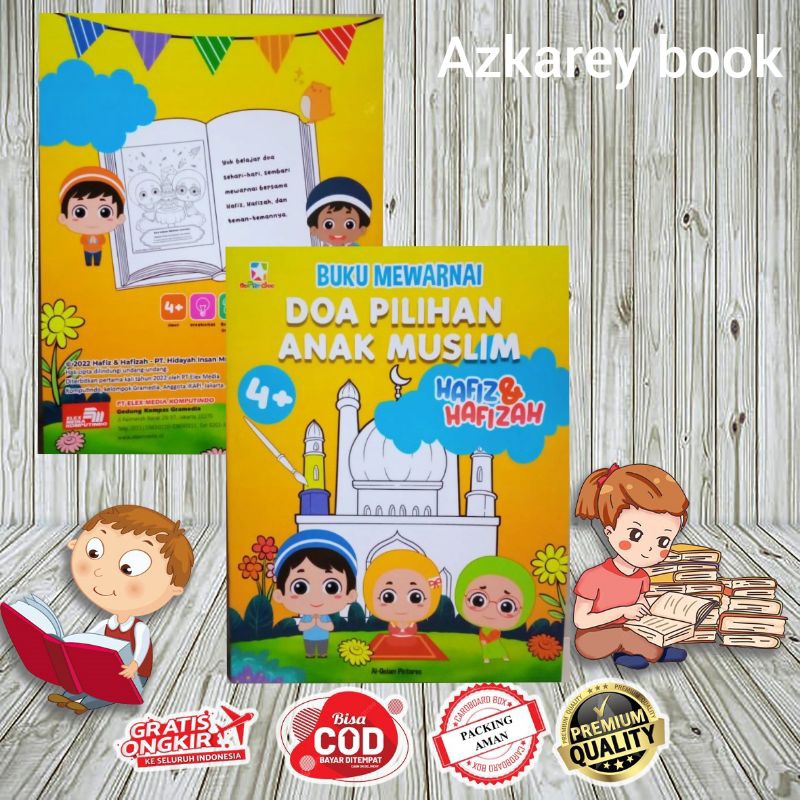 Buku Mewarnai Doa pilihan Anak Muslim hafiz & hafizah