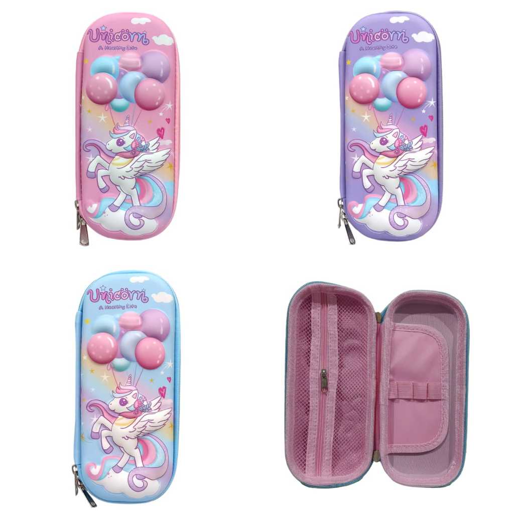 

Kotak Pensil 3D Timbul Unicorn Balloon Tempat Pensil Anak Perempuan Pensil Case Berkualitas Original Blingberry