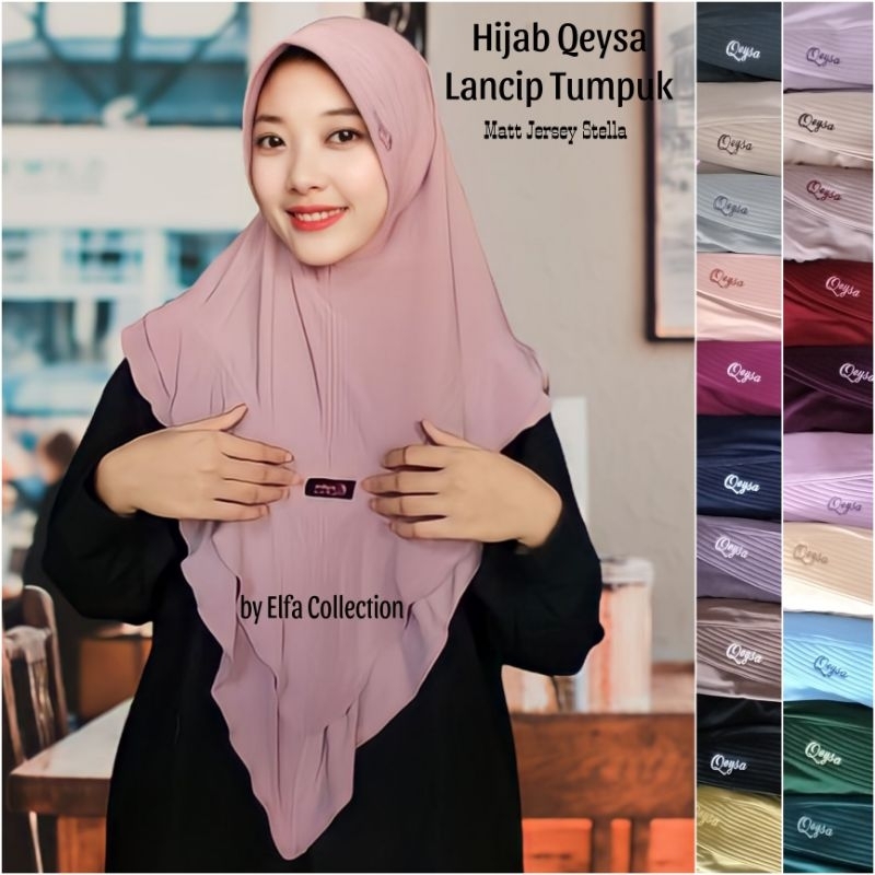 Hijab Instan Qeysa Lancip Tumpuk by Elfa Collection