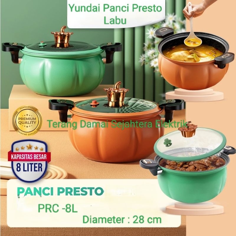 Yundai Panci Presto Labu 28cm 8L Presto Labu Panci Batu Medis Premium Quality Yundai