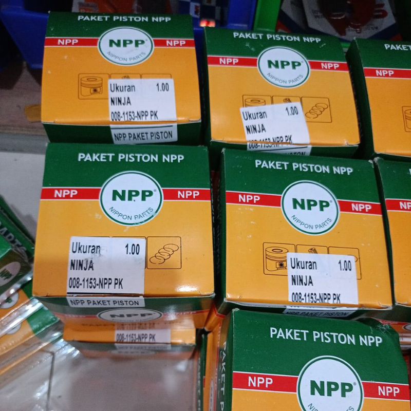 PAKET PISTON KIT, RING, BOSH KLEP MOTOR NINJA OV 100 ORIGINAL NPP