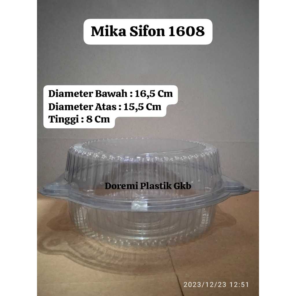 [ Isi 5 Pcs ] Mika Bolu Bulat Sifon 16,5 cm SF 1608 Tinggi 8 Cm / Mika MKP SF 1608/ Mika Bolu Bulat 
