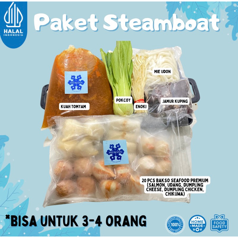 

PAKET STEAMBOAT / SHABU KOMPLIT KUAH TOMYAM PREMIUM