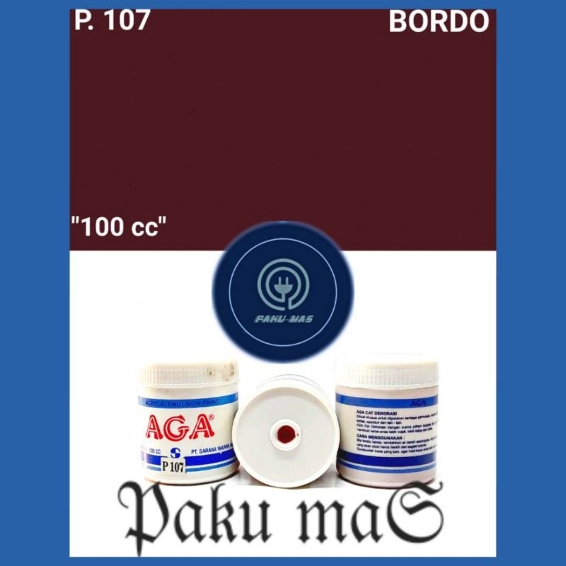 Cat Aga poster 100cc cat aga tembok cat gabus Aga Bordo 107