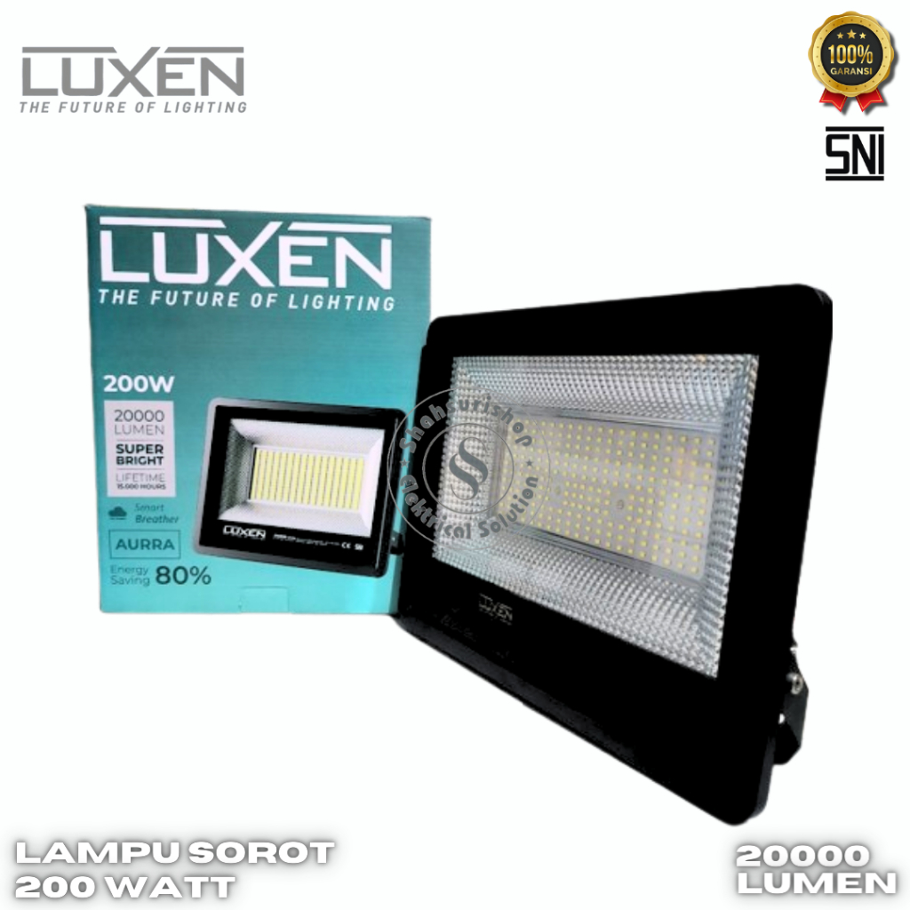 LUXEN LAMPU SOROT MURAH AURRA 200 WATT - PUTIH