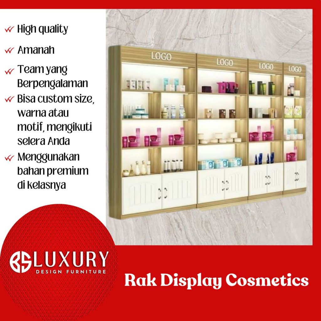 Rak Display Toko Kosmetik & Toiletries