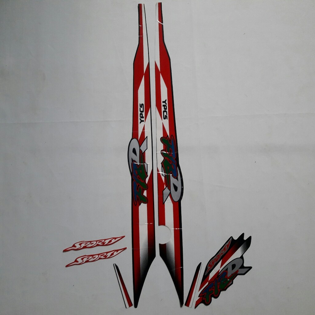 STIKER STRIPING MOTOR F1ZR 1997 HITAM-MERAH