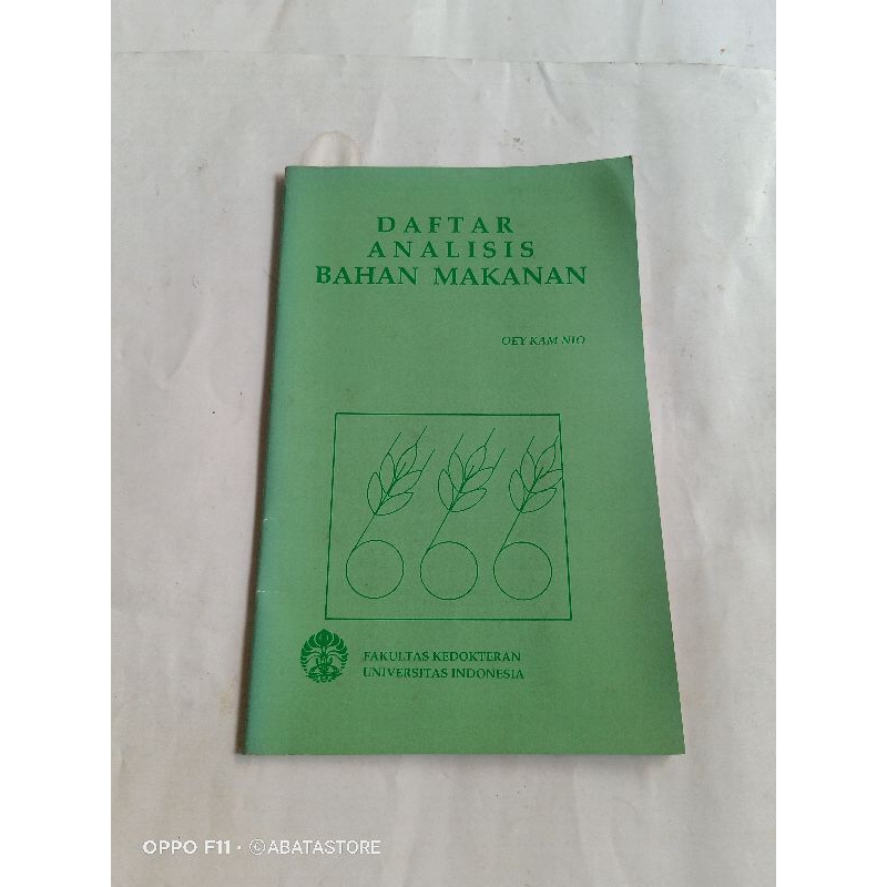 BUKU DAFTAR ANALISIS BAHAN MAKANAN DRA OEY KAM NIO