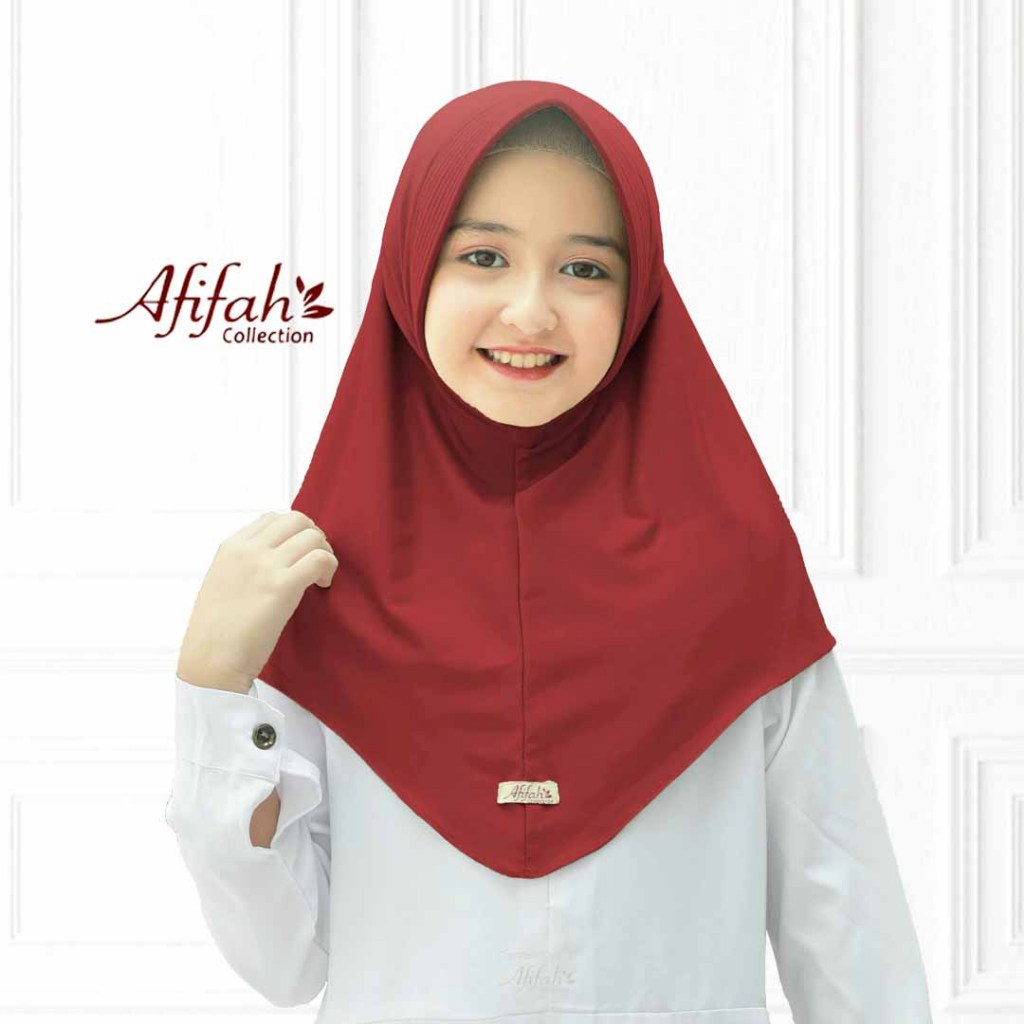 hot jilbab bergo hamidah oval anak paud sd smp terbaru ukuran s-m-l by afifah collection