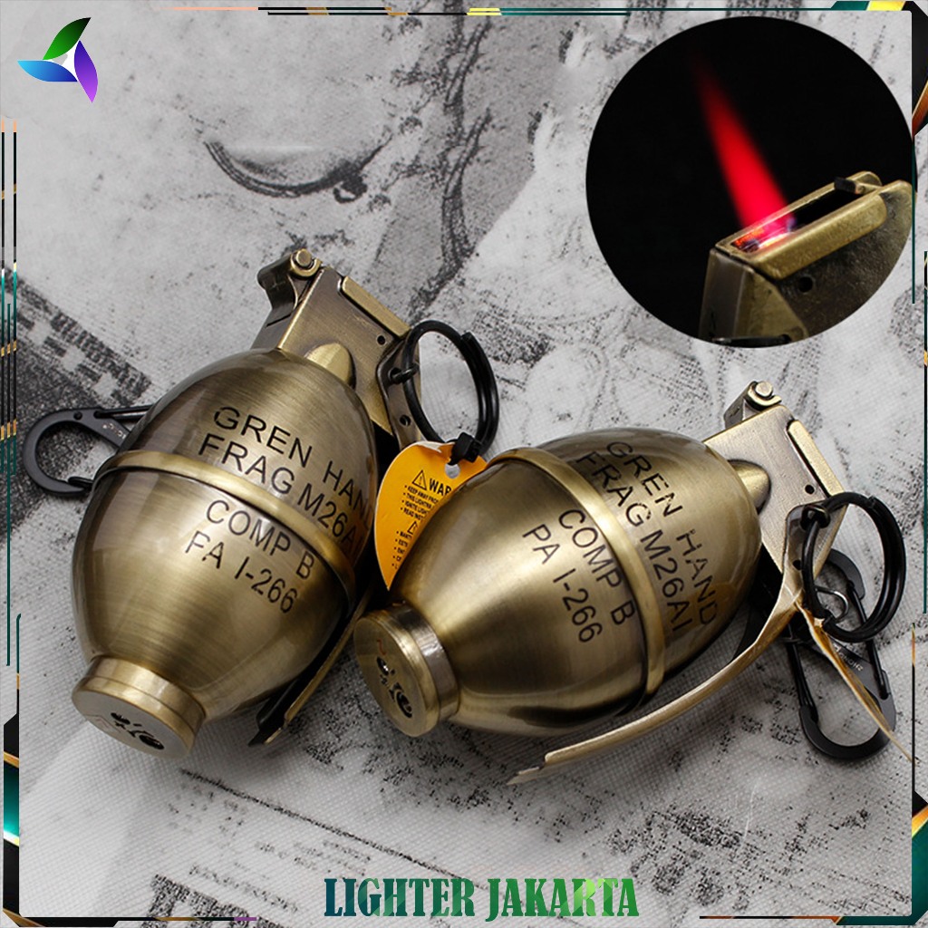 Korek Api Bara Gas Granat Gold Zhong Long Lighter ZL-805