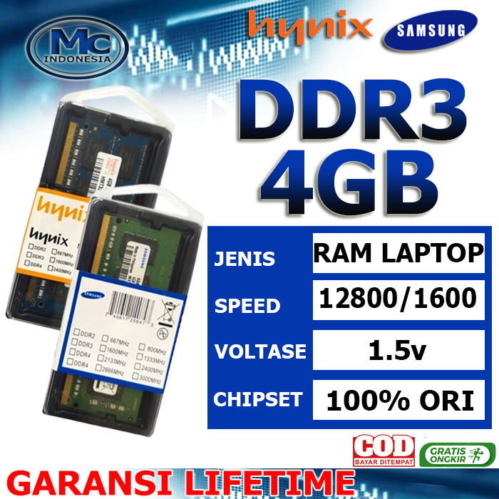 Ram Laptop sodimm DDR3 4GB / DDR3 8GB
