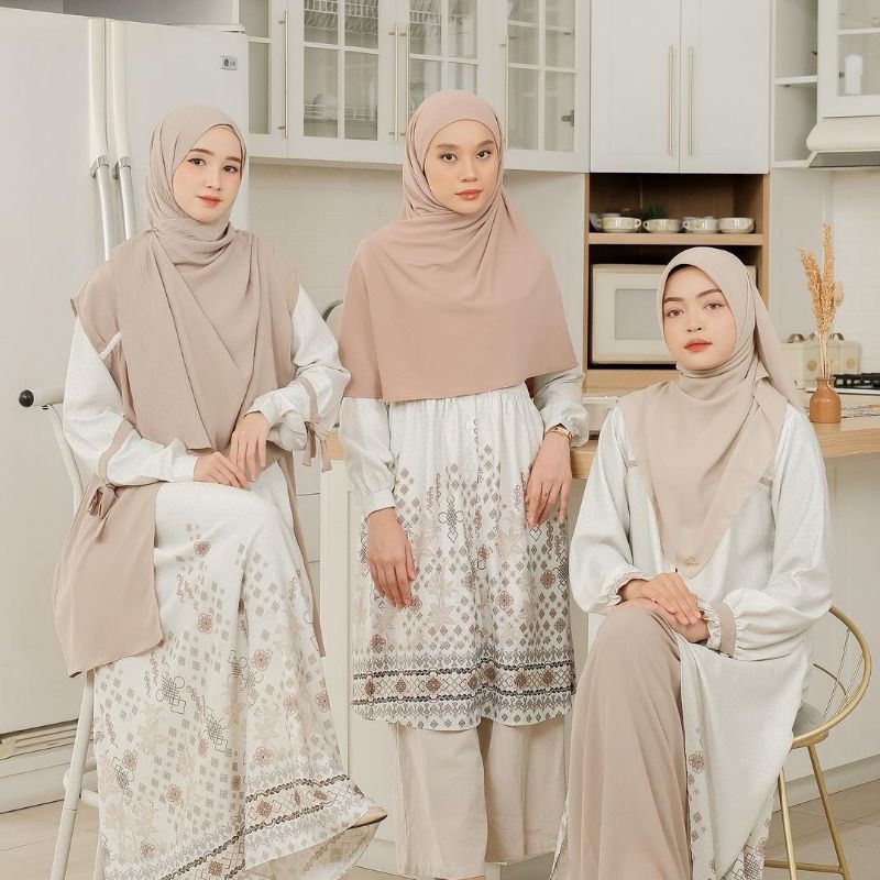 Happines Series - Dress Wanita -  Sarimbit Lebaran - Albata Hijab