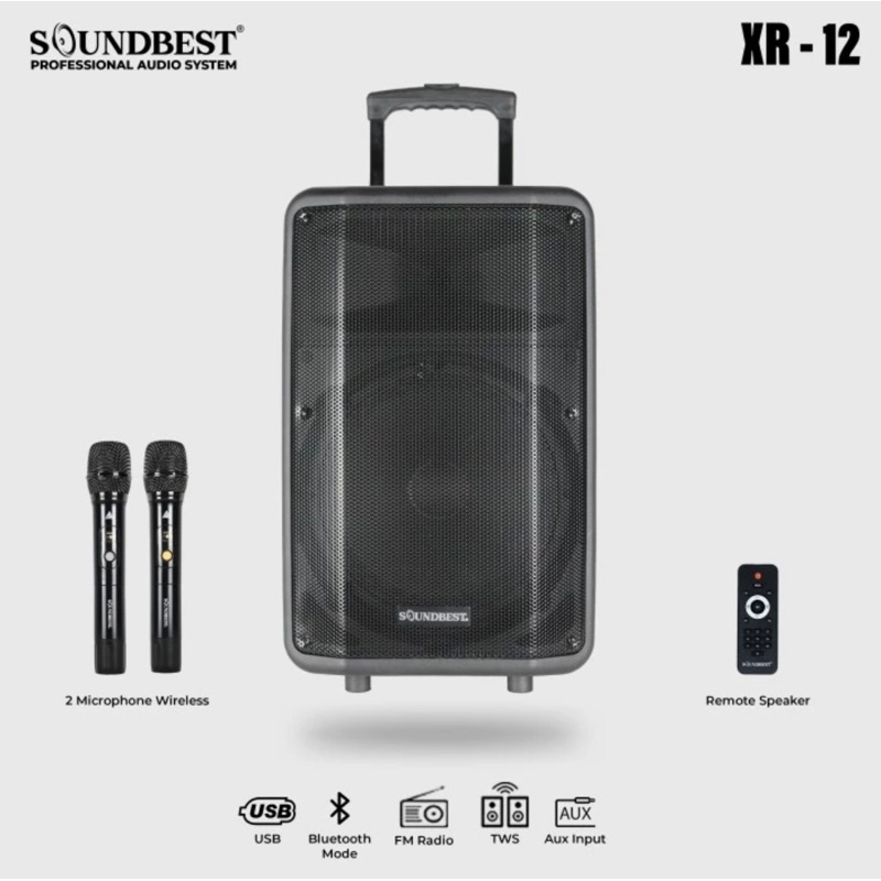 Speaker Portable Wireless Soundbest XR 12 Original 12 inch SOUNDBEST XR12