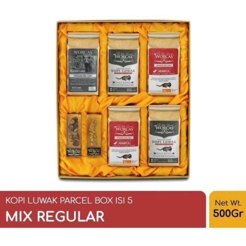 

Kopi Luwak Liar Paket Isi mix 5 parcel box