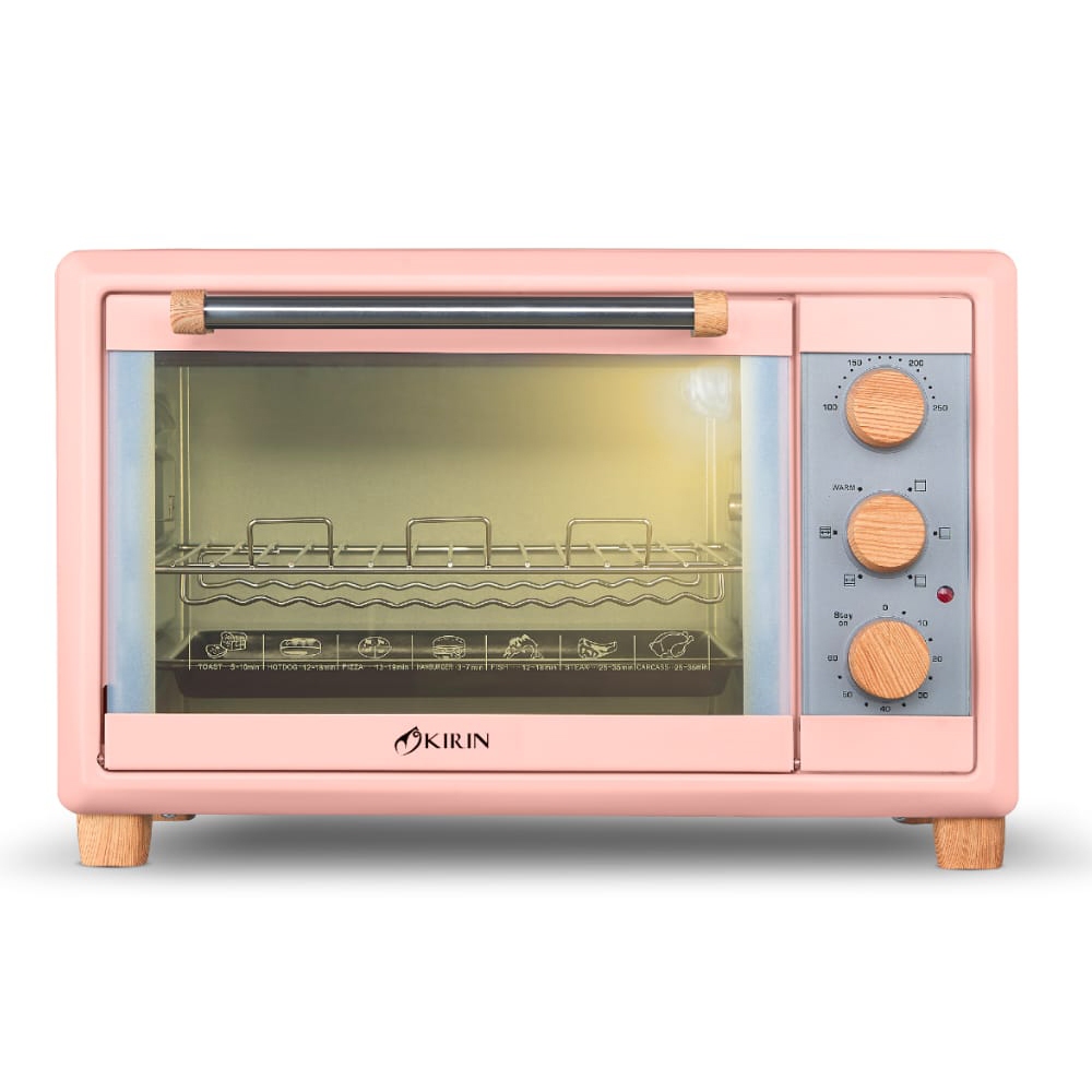 Kirin KBO200PK – Omni Oven 20 Liter 600 Watt (atas 300 Watt, bawah 300 Watt) Pink Low Watt