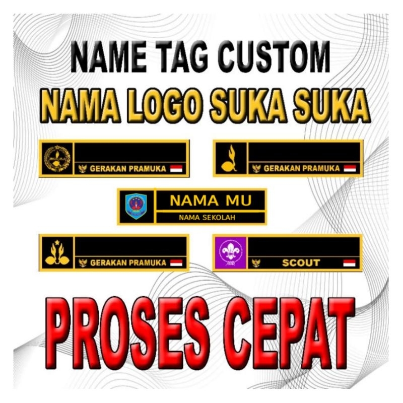 

Name Tag /Nama Dada/Papan Nama Akrilik-Custom Satuan-Proses Cepat