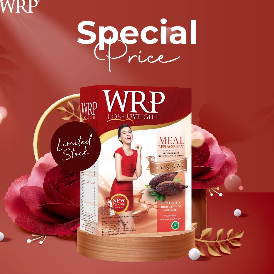

WRP Meal Replacement Lose Weight Coklat Limited Stock WRP Meal Replacement Isi 6 Sachet Coklat