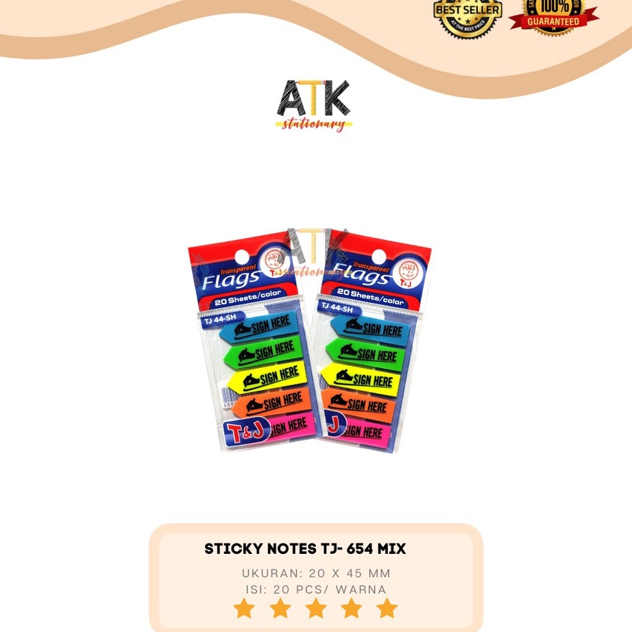 

Best Produk Sticky Notes Transparent Flags Tom Jerry Sign here TJ 44SH atk