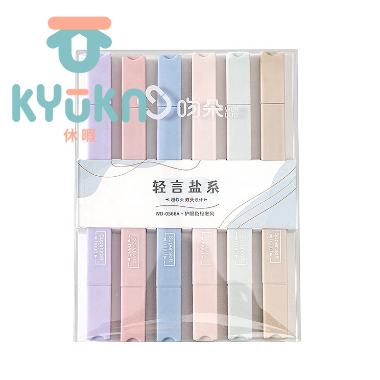 

Terupdate KYUKA Highlighter Pen set Marker 2 in 1 pastel untuk alat tulis kantor sekolah set dan satuan Terbatas