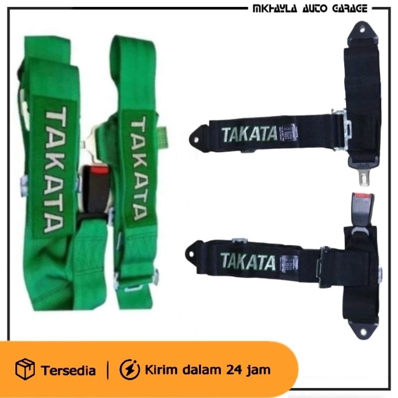 Seatbelt Safetybelt Takata 4 Titik Model Colok Universal Jok Racing