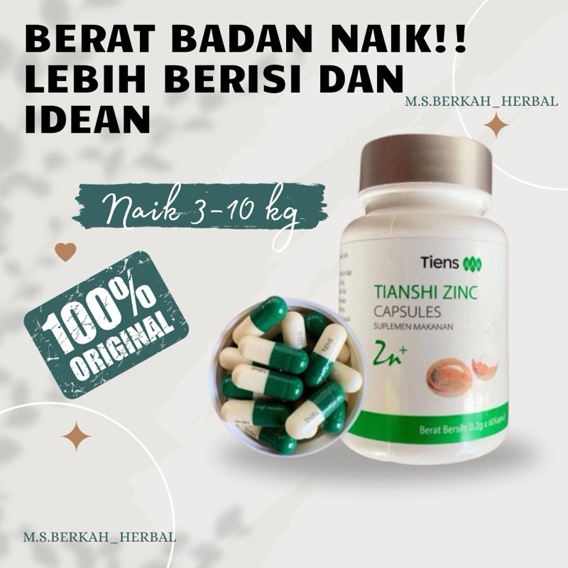 ZINC - OBAT PENGGEMUK BADAN DEWASA DAN ANAK VITAMIN KAPSUL PENGGEMUK BADAN DEWASA PENAMBAH BERAT BAD