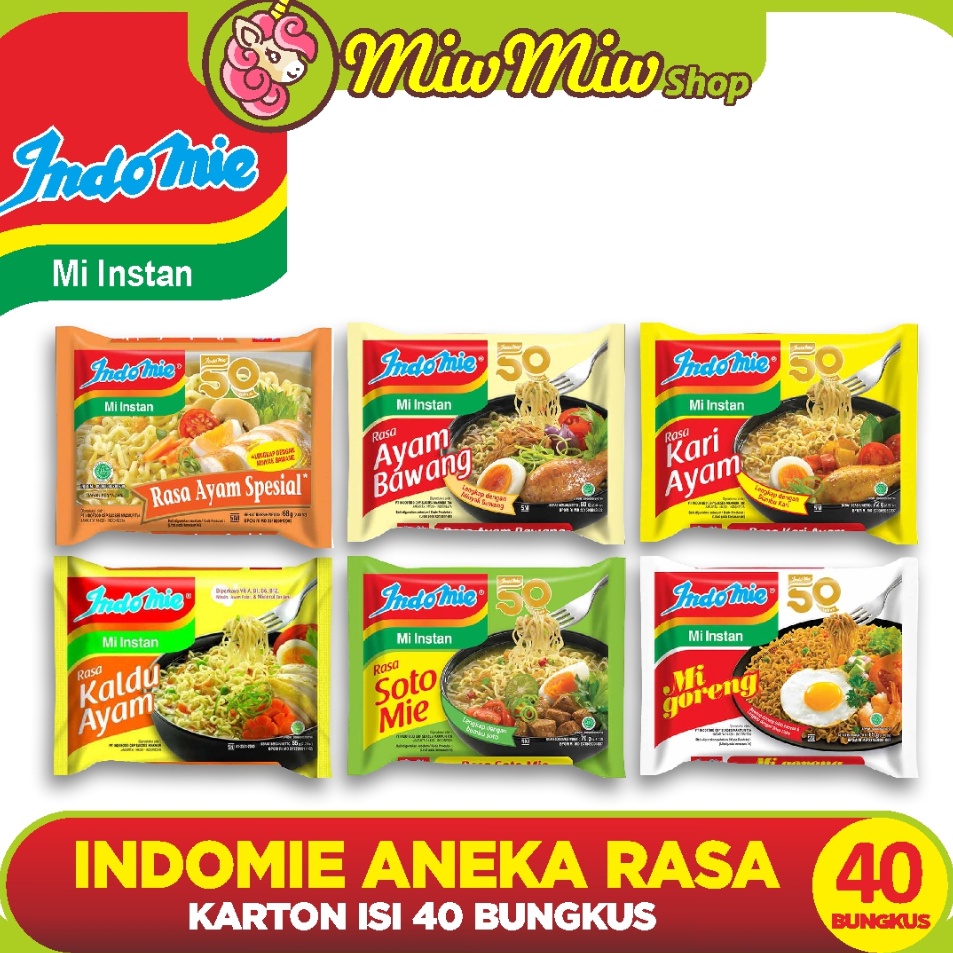 

Best Produk INDOMIE Mie Instant Mi Instan Grosir Karton Dus isi 4 Bungkus Kirim Langsung
