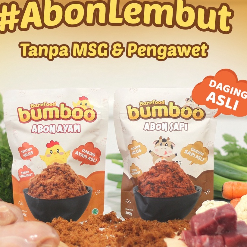 

BUMBOO Abon Asli Tekstur Lembut MPASI Si Kecil Sumber Protein Tanpa MSG Tanpa Pengawet