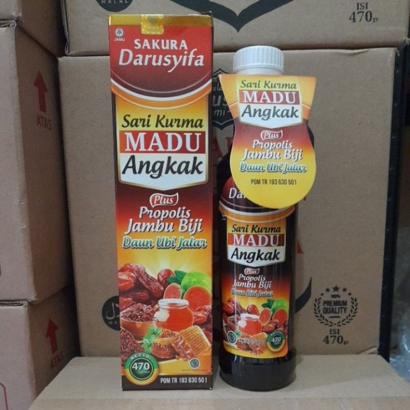 

Sari kurma madu angkak darusyifa plus jambu biji daun ubi jalar 470gram