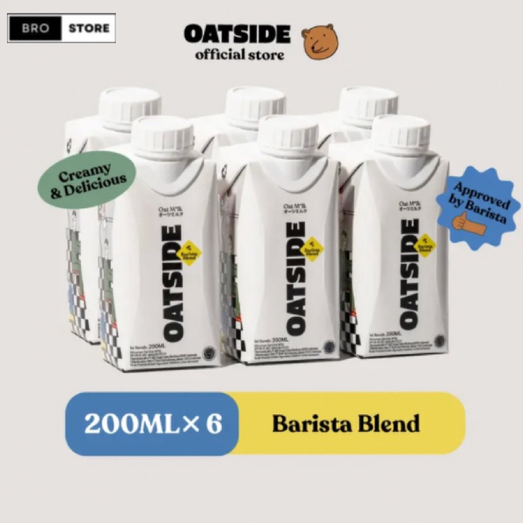 

OATSIDE MINI BUNDLE ISI 6 PCS Oat Milk Barista Blend 2 ML