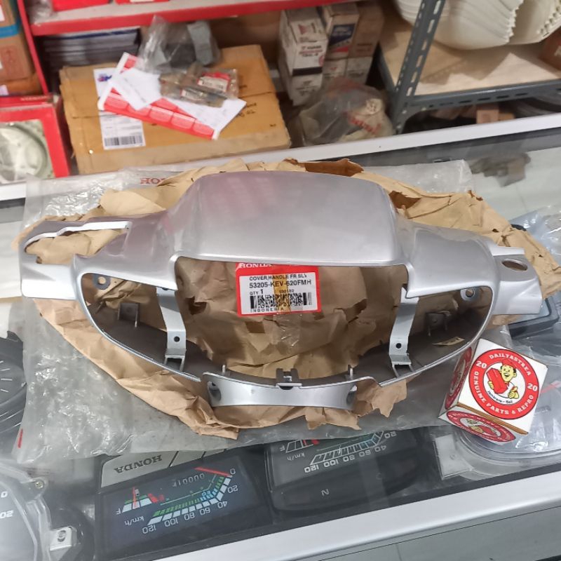 COVER TOTOK BATOK LAMPU DEPAN SILVER HONDA SUPRA XX LAMA ORIGINAL ORI AHM 53205-KEV-620FMH