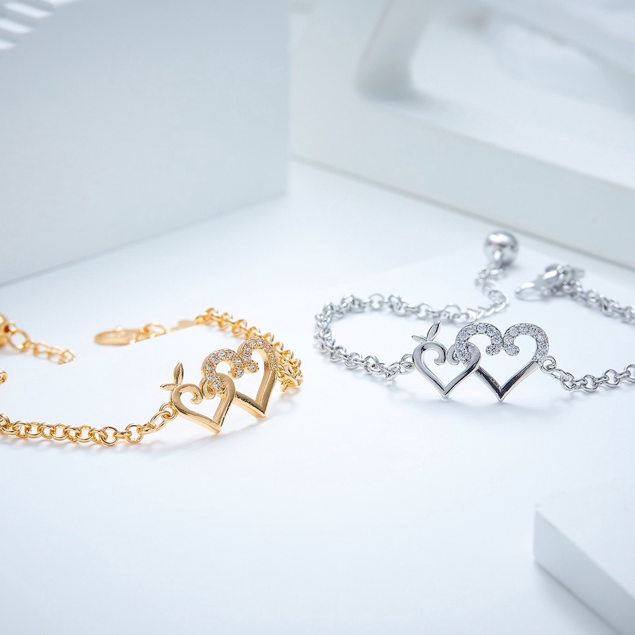 Hemat Besar Beli Sekarang Hyl Jewelry 257B Couple Gelang Titanium Wanita Bangle Bracelet Terbaru Ant