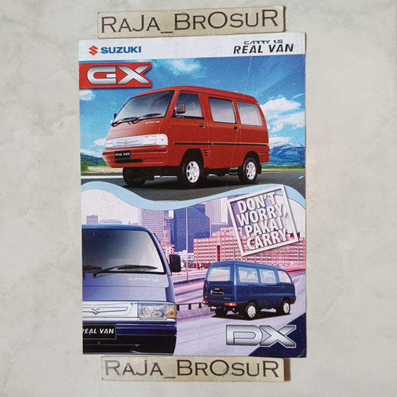 Poster brosur katalog flyer Suzuki Carry 1.6 Real Van GX/DX